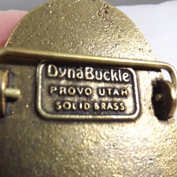 LMI Turquoise Chips with Solid Brass Belt Buckle - Picture 8 of 9